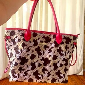 Simply Southern Cow Print tote pocket book.